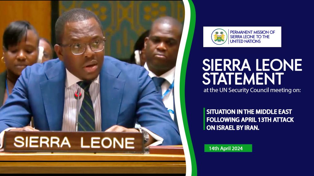 H.E. DR. MICHEAL IMRAN KANU AMBASSADOR AND PERMANENT REPRESENTATIVE