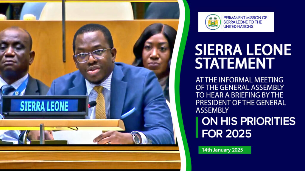 H. E Ambassador Dr Michael Imran Kanu, Sierra Leone's Permanent Representative