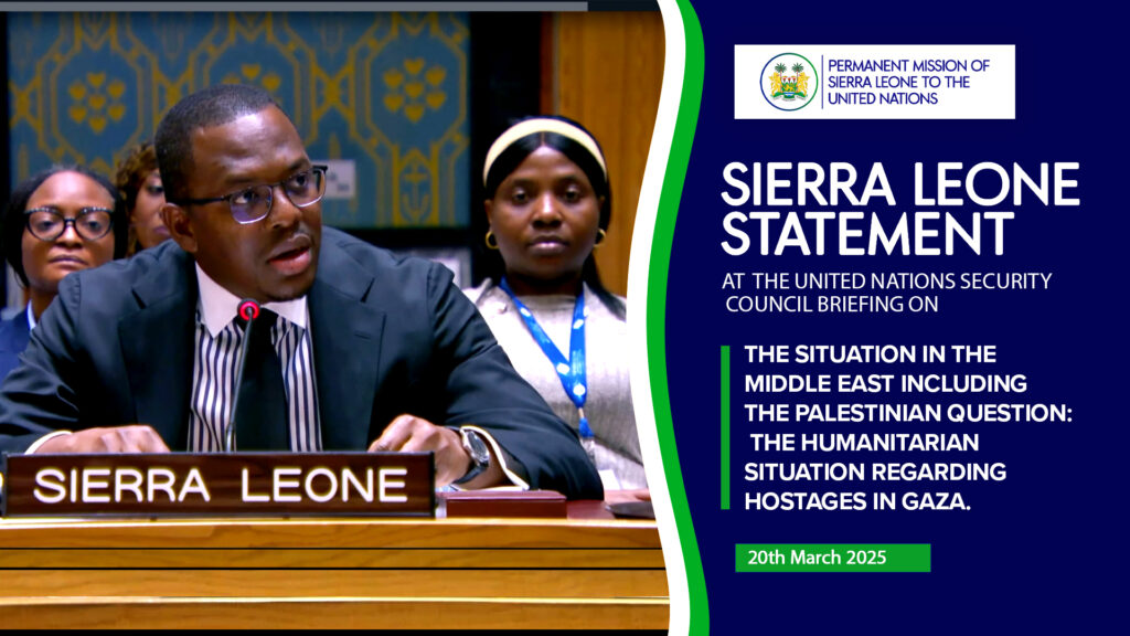 H.E. DR. MICHEAL IMRAN KANU AMBASSADOR AND PERMANENT REPRESENTATIVE