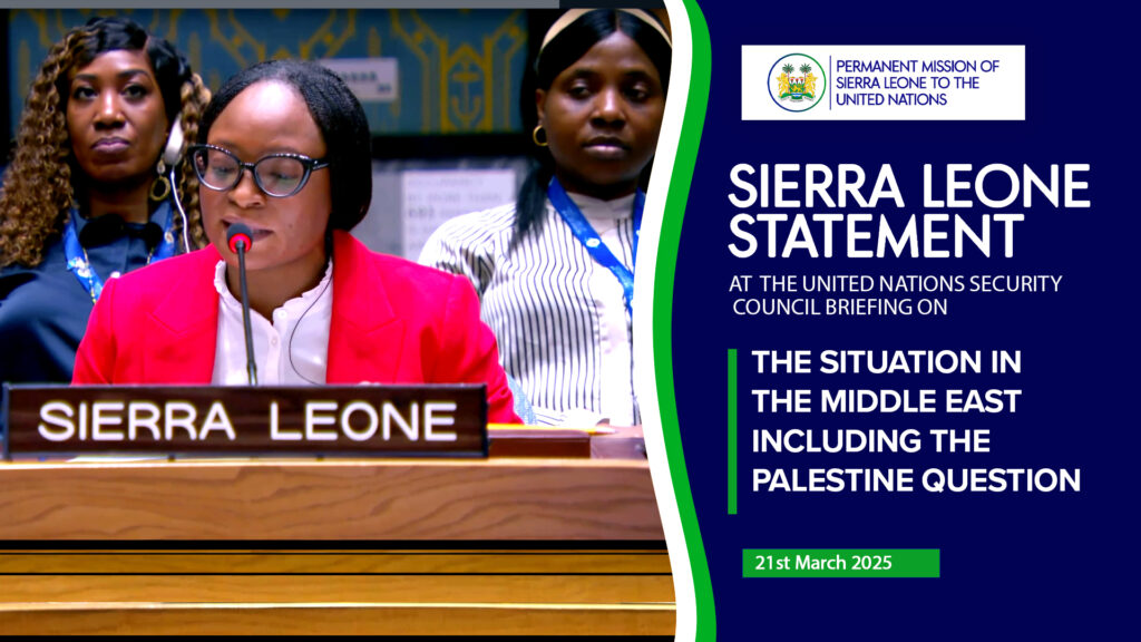 Ms. Sonia Umu Karim, Deputy Political Coordinator and Minister Counsellor