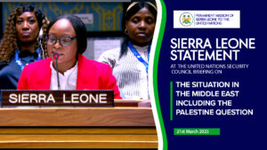 Ms. Sonia Umu Karim, Deputy Political Coordinator and Minister Counsellor