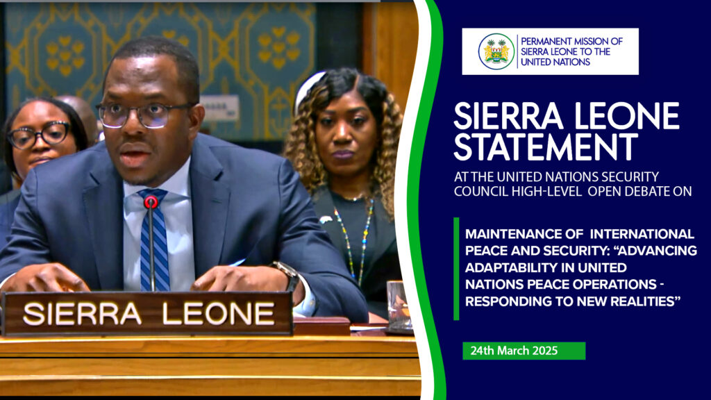 H.E Ambassador Dr Michael Imran Kanu, Sierra Leone's Permanent Representative