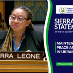 Sierra Leone Statement At the UN Security Council High-Level Open Debate on the Maintenance of Peace and Security in Ukraine