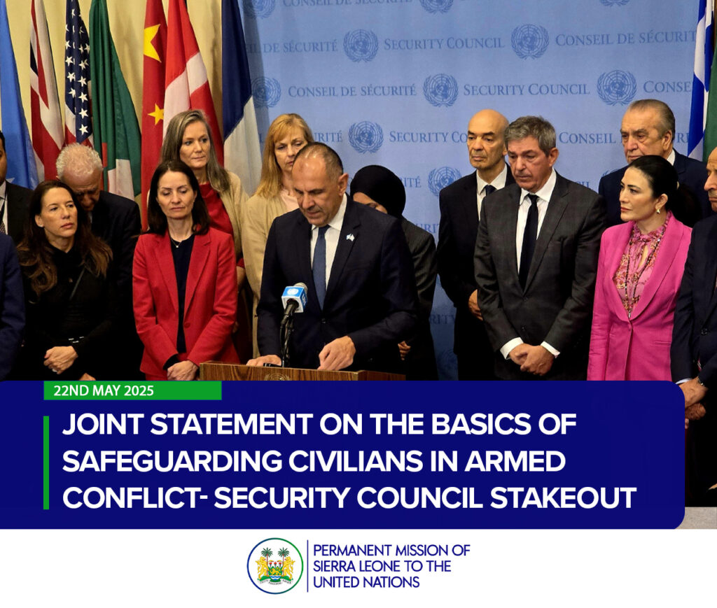 oint Statement on the Basics of Safeguarding Civilians in Armed Conflict- Security Council Stakeout
