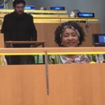 Minister of Social Welfare and Head of Delegation, Madam Melrose Karminty delivers the National Statement at the Opening of the 18th session of the Conference of States Parties to the Convention on the Rights of Persons with Disabilities (COSP18).